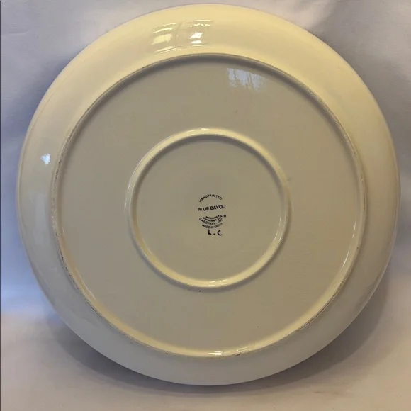 NEW VINTAGE 90’sCARDINAL BLUE BAYOU HANDPAINTED SERVING TRAY WITH SALSA/DIP BOWL - Picture 7 of 11